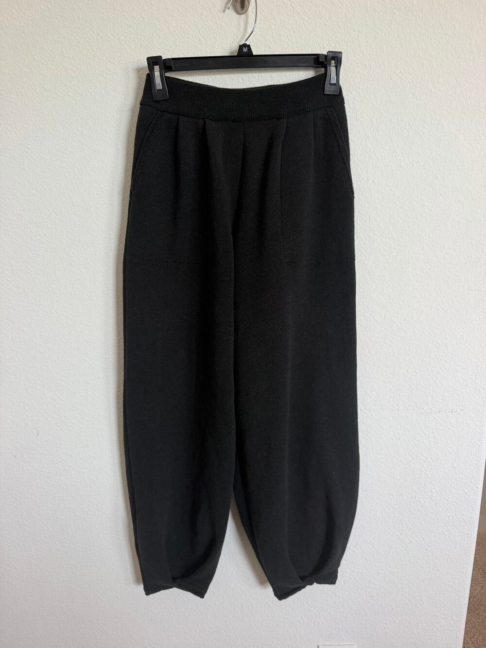 FP Beach Black Tapered Sweater Freya Pants size XS Boho Casual Free People